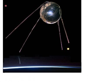 Первый искусственный спутник Земли. Современная инсталяция.